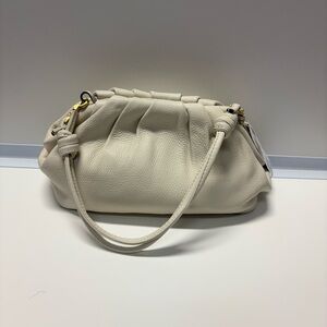 Elegant Cream Leather Handbag